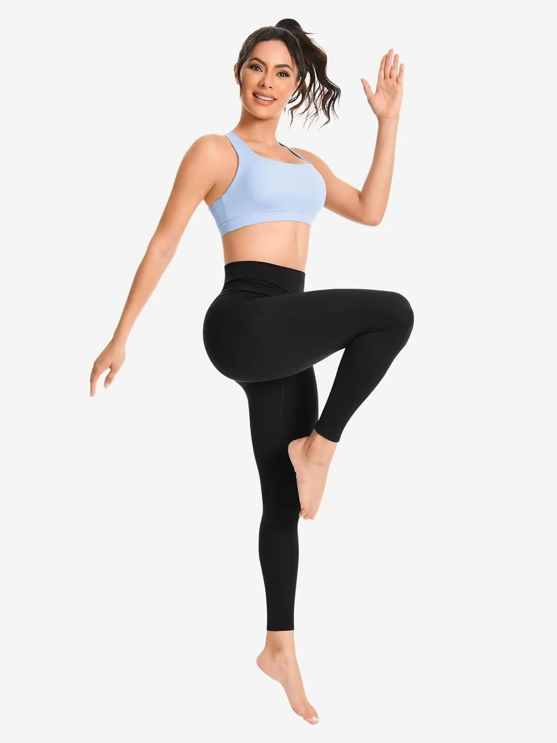 Workout Sets for Women High Waisted Leggings with Cross Back Sports Bra 2 Piece Yoga Outfits Gym Clothes Sets