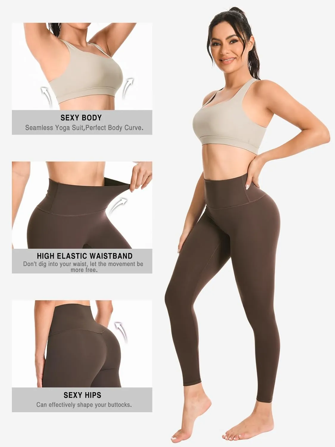 Workout Sets for Women High Waisted Leggings with Cross Back Sports Bra 2 Piece Yoga Outfits Gym Clothes Sets