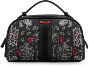 Wrangler Makeup Pouch Bag Mini Western Toiletry Purse Cosmetic Organizer Paisley Travel Pouch for Women