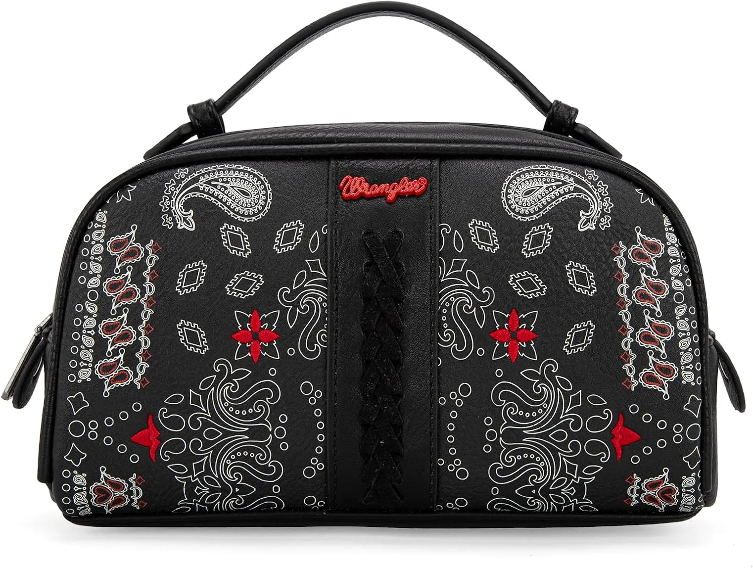 Wrangler Makeup Pouch Bag Mini Western Toiletry Purse Cosmetic Organizer Paisley Travel Pouch for Women