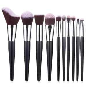 XMJKCHA 10PCS Wave Type Makeup Brush Set, Powder Powder Blusher Eye Shadow Brush, Multi-function Makeup Tools(10 sets of brushes)
