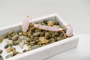 YIBU Beauty Rose Quartz Face Roller for Muscle Tightening, Eyes Wrinkles relaxing alternative to Jade Roller