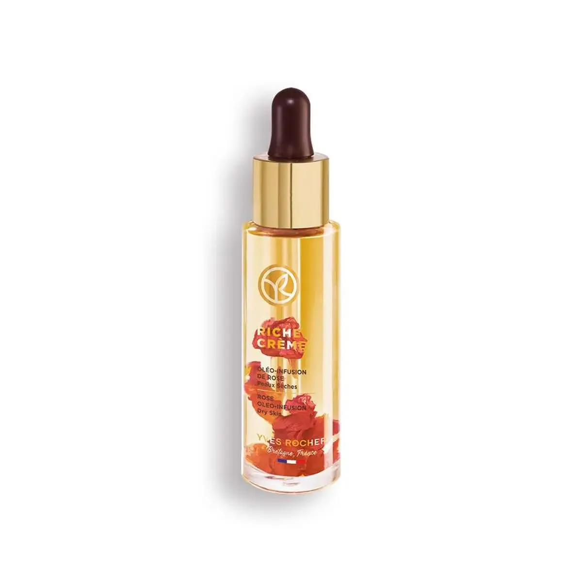 Yves Rocher Riche Creme Restorative Oil Face Serum with Rose Petals 30 ml./1 fl.oz.