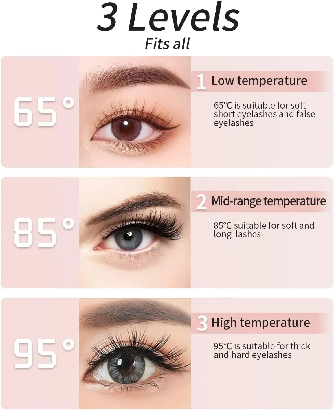 ZAPAL Heated Lash Curler, Rechargeable Heated Eyelash Curler, Intelligent Power Off Electric Eyelash Curler Heated Quickly 24 Hs Lasting Natural Makeup for Woman - Pink