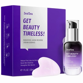 ZealSea 2% Bakuchiol Face Serum Bakuchiol Retinol Alternative for Wrinkles & Fine Lines Anti Aging Essence with Peptide Plant Retinol Cream Skin Care Renewing for Sensitive Skin, 1 Fl Oz