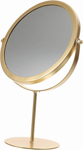 Zerodeko Cosmetic Mirror Round Shape Makeup Mirror Decor Rose Gold High-Definition Reflection