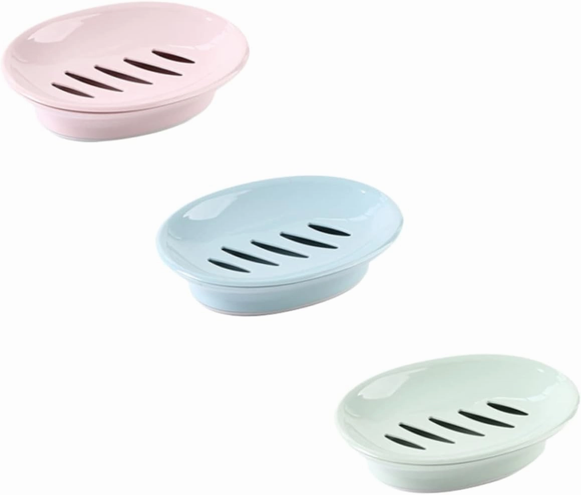 Zerodeko Round Soap Travel Case Round Soap Dish Heart Shaped Soap Dish Soap Dish Drainer Holder Soap Box Soap Dish Pink European Style Soap Dish