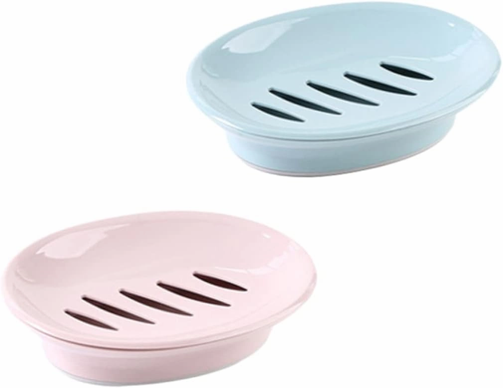 Zerodeko Round Soap Travel Case Round Soap Dish Heart Shaped Soap Dish Soap Dish Drainer Holder Soap Box Soap Dish Pink European Style Soap Dish