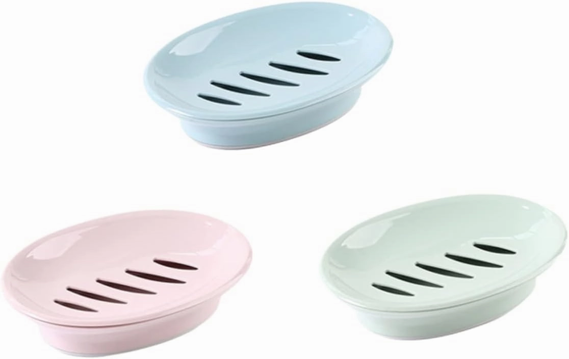 Zerodeko Round Soap Travel Case Round Soap Dish Heart Shaped Soap Dish Soap Dish Drainer Holder Soap Box Soap Dish Pink European Style Soap Dish