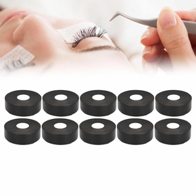 Zetiling Eyelash Extensions Tape, Strong Adhesion, Easy Tear, Soft and Comfortable. 2.5cm Wide for Isolation, Portable, with Foam   Silicone Gel Material, 10PCS Quantity, Peach Pink (Black), Default