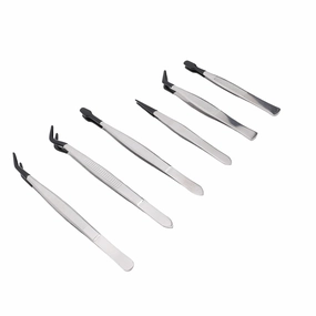 ZJchao Stainless Steel False Eyelash Tweezers Set Multifunctional Makeup Applicator for Stamp Collection