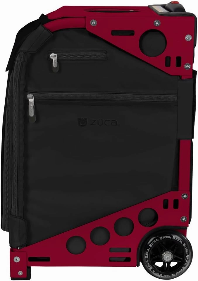 ZUCA Travel Cases for Artists and Professionals - Makeup Case with 5 Vinyl Utility Pouches, Travel Cover, 41" Telescoping Handle, Rolling Wheels & Sturdy Aluminum Frame for Makeup Artists and Creative